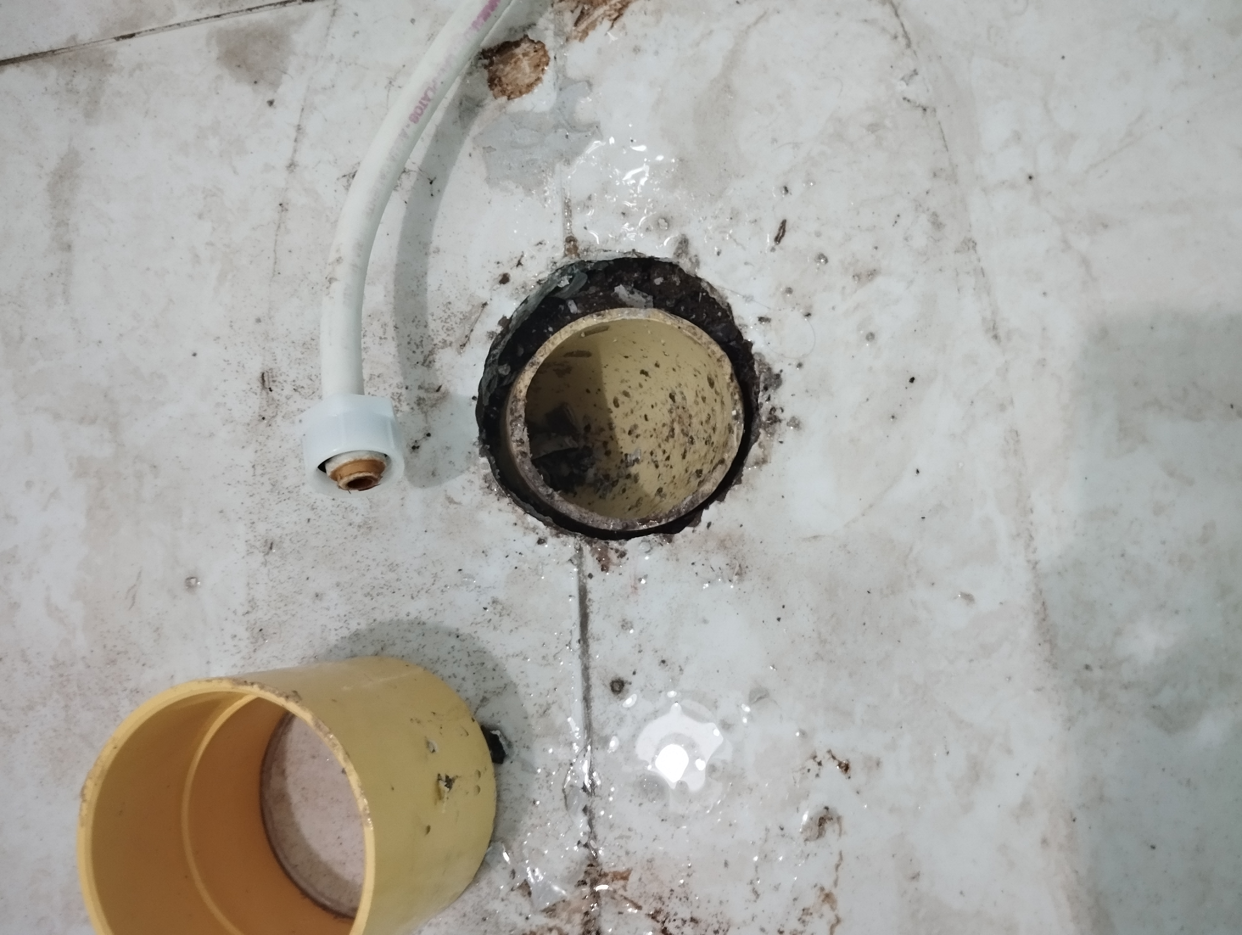 Sanitario con fuga de agua en baño de casa en Cali
